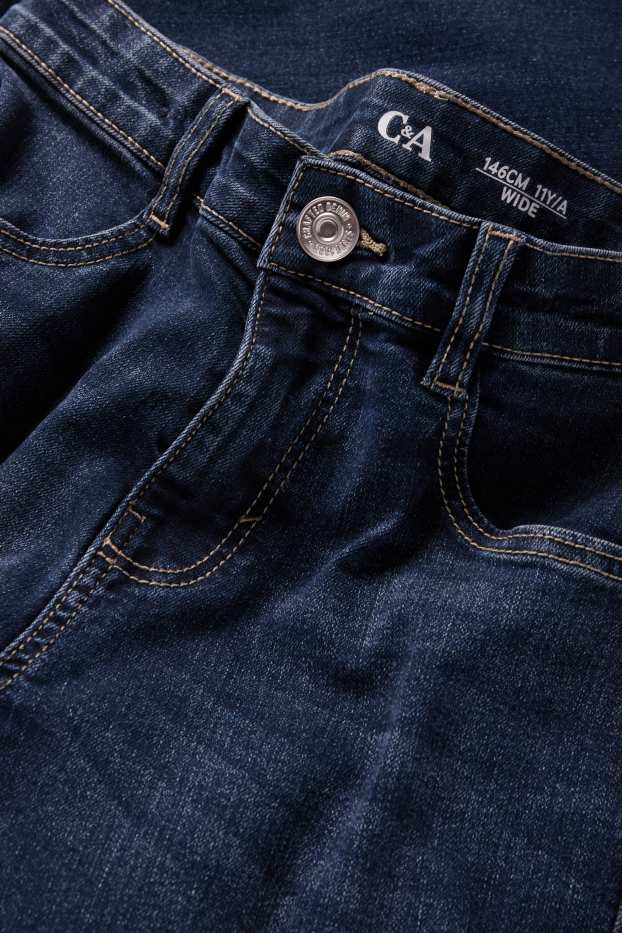 Kinder Mädchen - Wide Leg Jeans - dunkeljeansblau