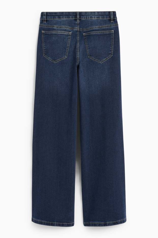 Kinder Mädchen - Wide Leg Jeans - dunkeljeansblau