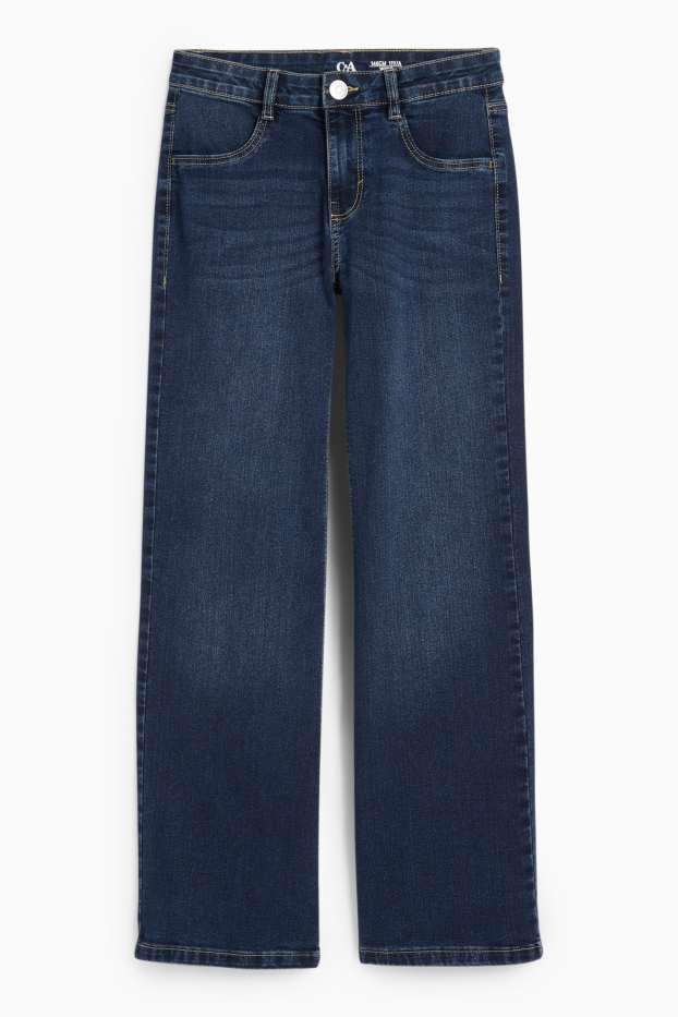 Kinder Mädchen - Wide Leg Jeans - dunkeljeansblau