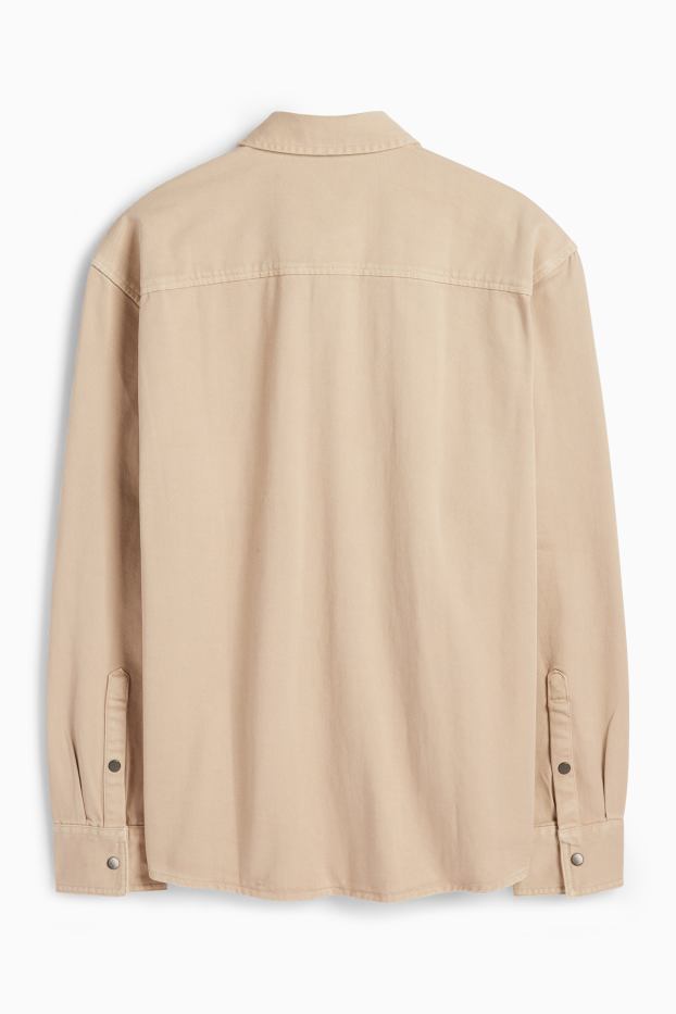 Herren - Jeanshemd - Relaxed Fit - Kent - beige