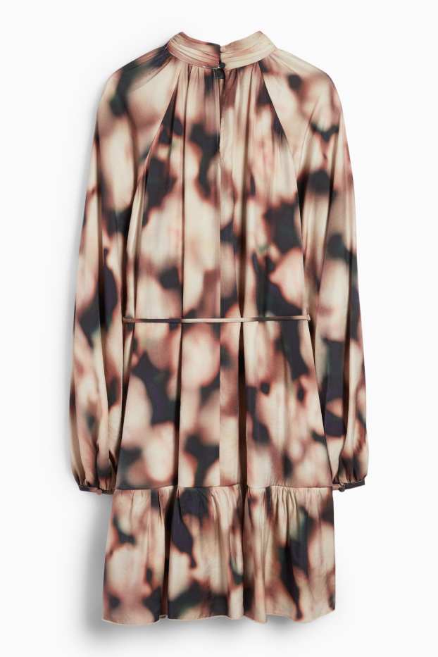 Femei - Rochie în A - cu model - negru / nej