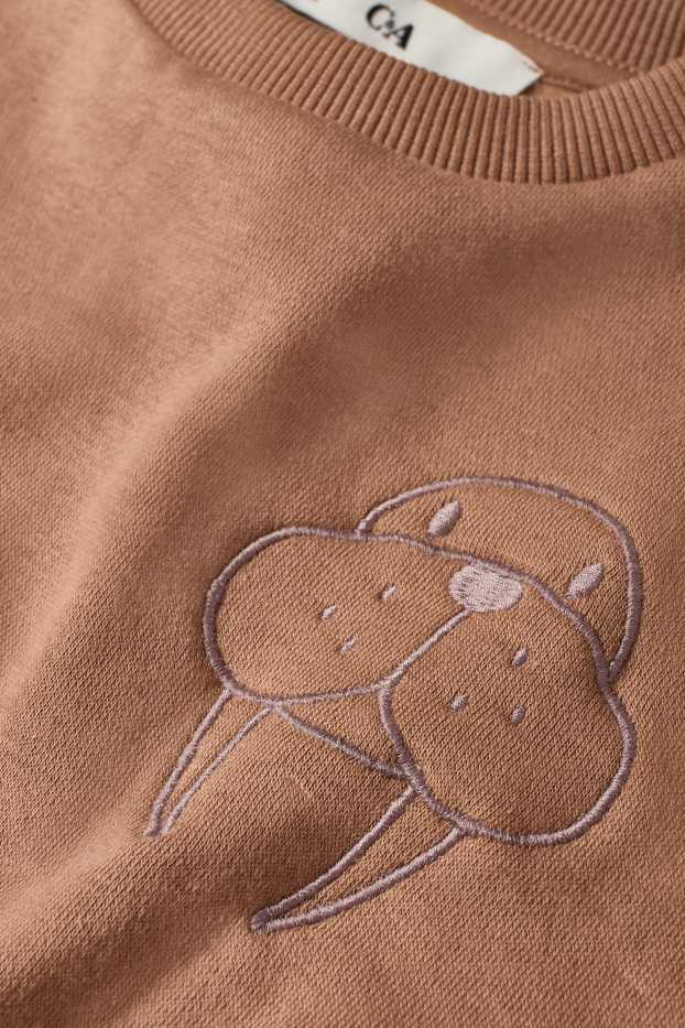Kinder Buben - Wildtiere - Sweatshirt - hellbraun