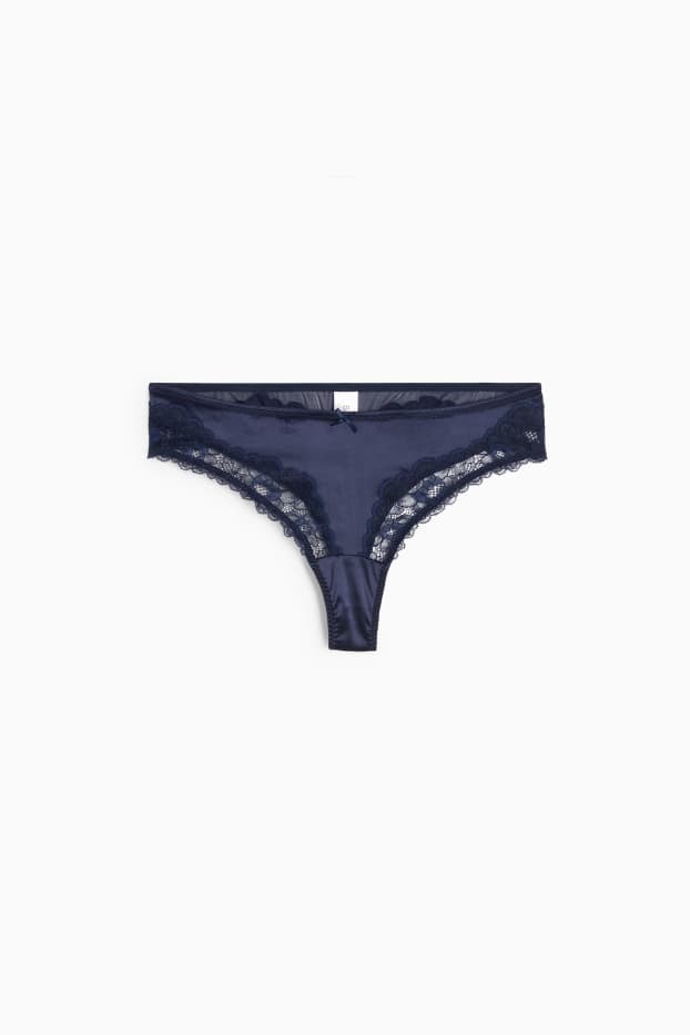 Dames - String - donkerblauw