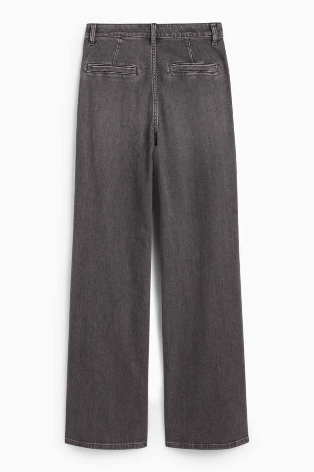 Femmes - Wide leg jean - high waist - LYCRA® - jean gris foncé