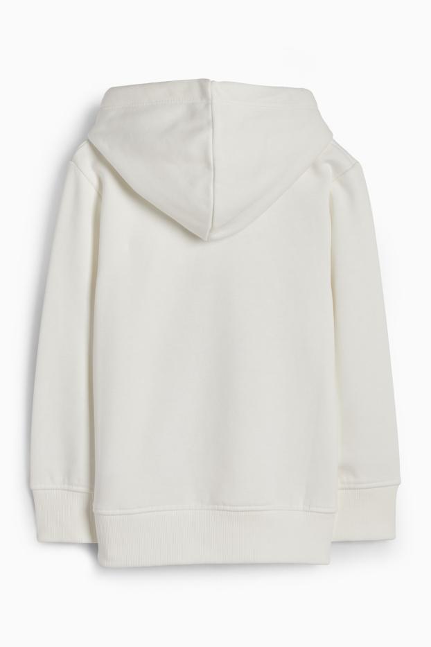 Children Boys - Teddy bear - hoodie - white