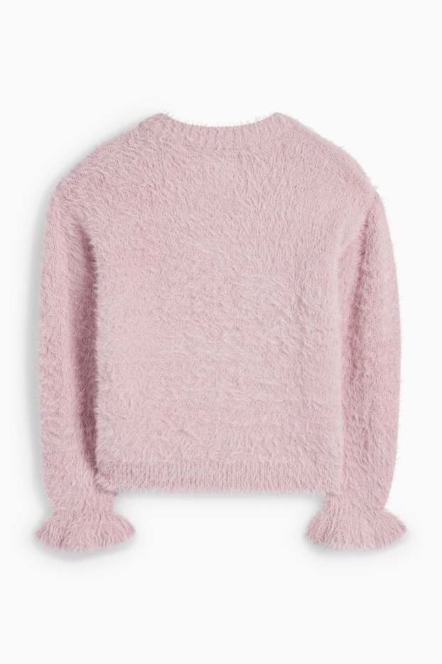Enfants filles - La Reine des Neiges - pull - violet clair