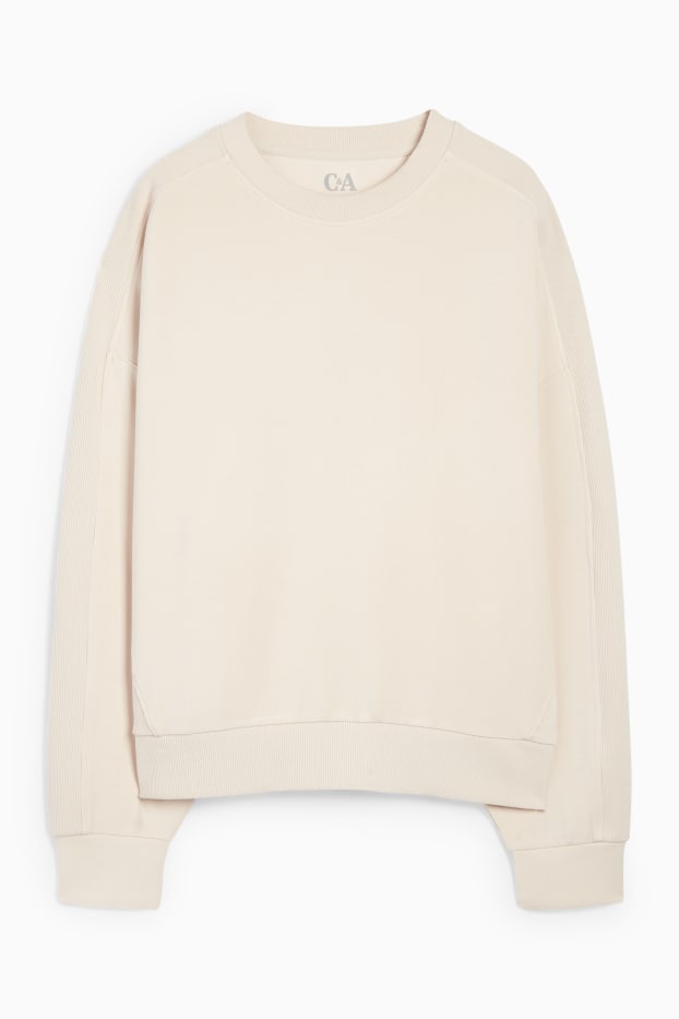 Dames - Sportsweatshirt - yoga - licht beige