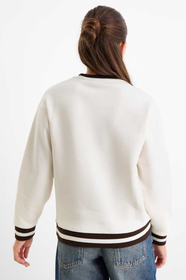 Kinder Mädchen - Paris - Sweatshirt - braun / cremeweiß