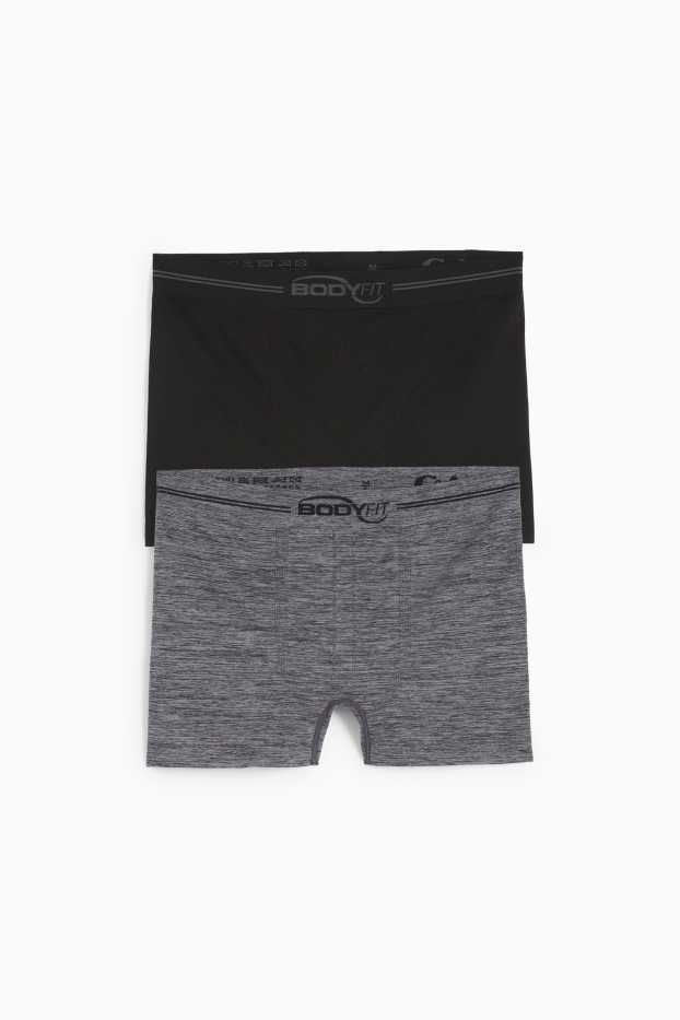 Heren - Set van 2 - trunk - naadloos - zwart