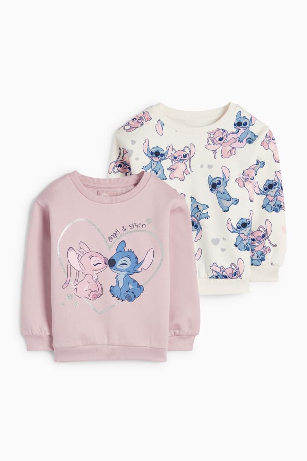 Kinder Mädchen - Multipack 2er - Lilo & Stitch - Sweatshirt - rosa