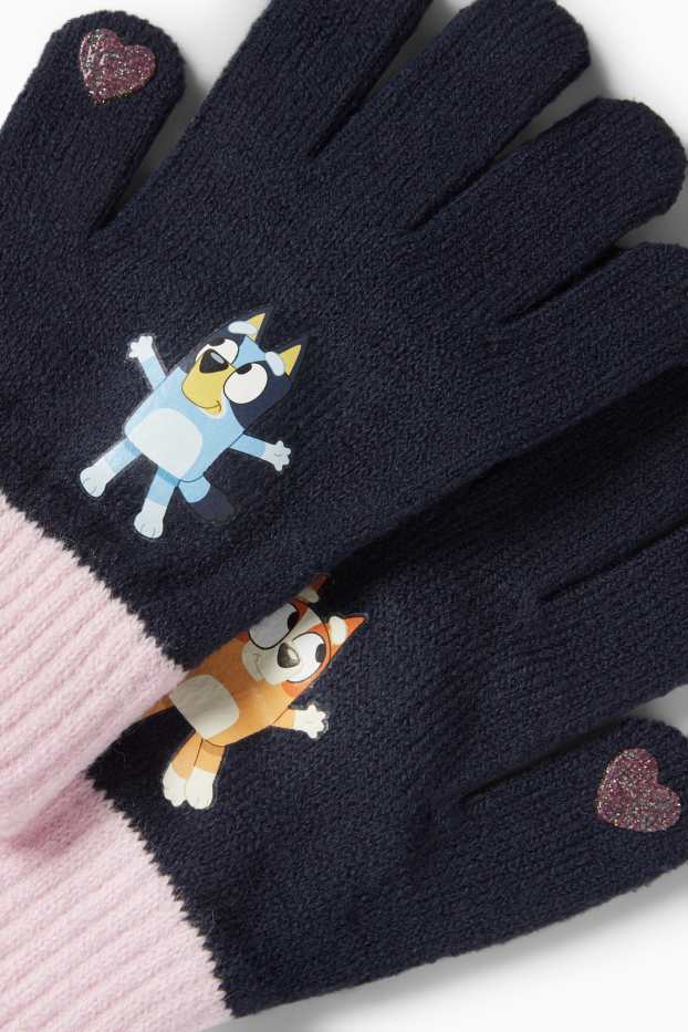 Enfants filles - Bluey - gants - bleu foncé