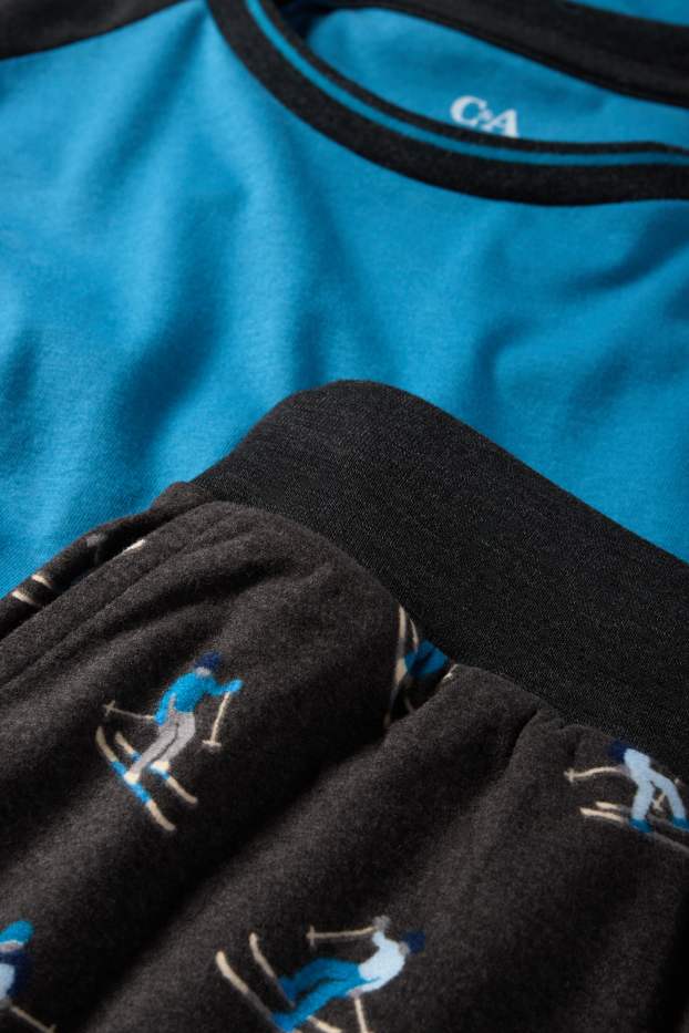 Herren - Weihnachts-Pyjama - blau