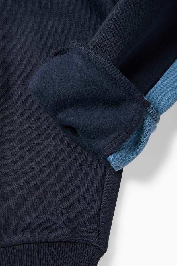 Enfants garçons - Monstres - ensemble - sweat à capuche et pantalon de jogging - 2 pièces - bleu foncé