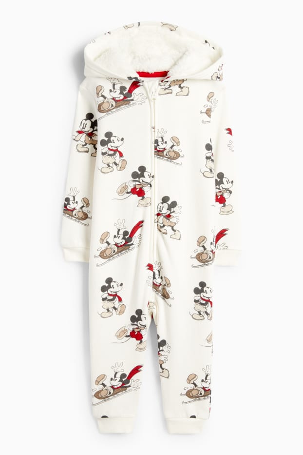 Miminka - chlapci - Mickey Mouse - overal pro miminka - krémově bílá