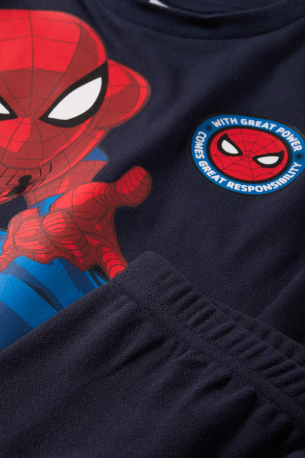 Děti - chlapci - Spider-Man - souprava - pyžamo a maska na spaní - 3dílná - tmavomodrá