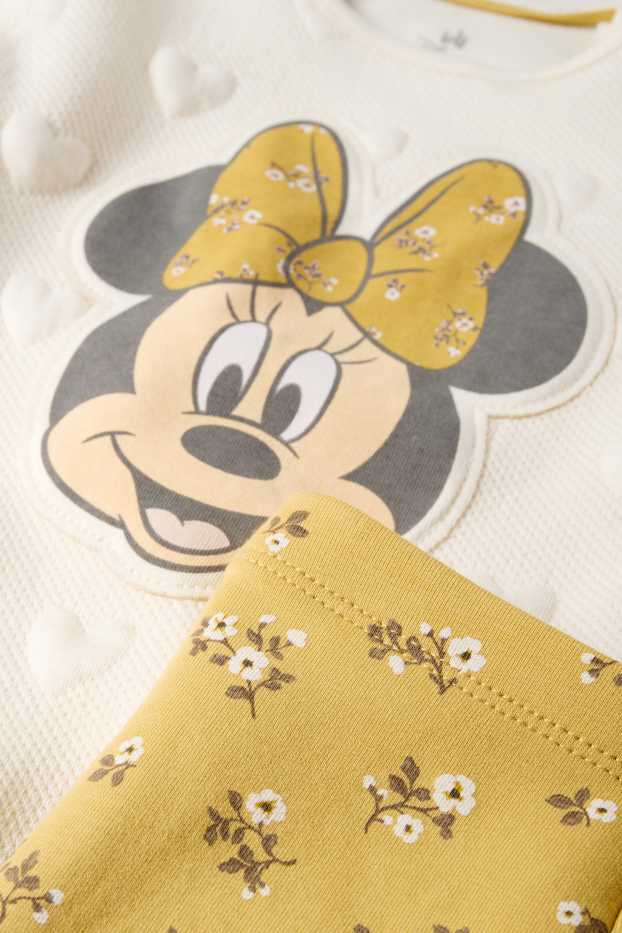Baby Mädchen - Minnie Maus - Baby-Outfit - 3 teilig - gelb