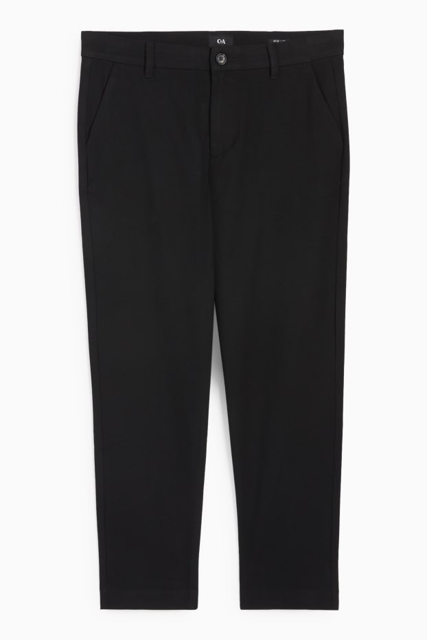 Hommes - Chino - tapered fit - noir