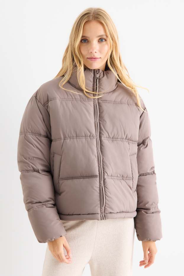 Damen - Steppjacke - taupe