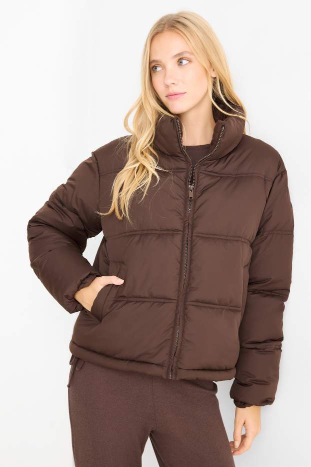 Damen - Steppjacke - dunkelbraun