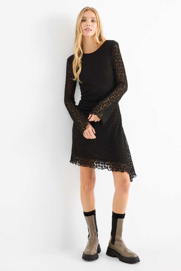 Mujer - Vestido de encaje - negro