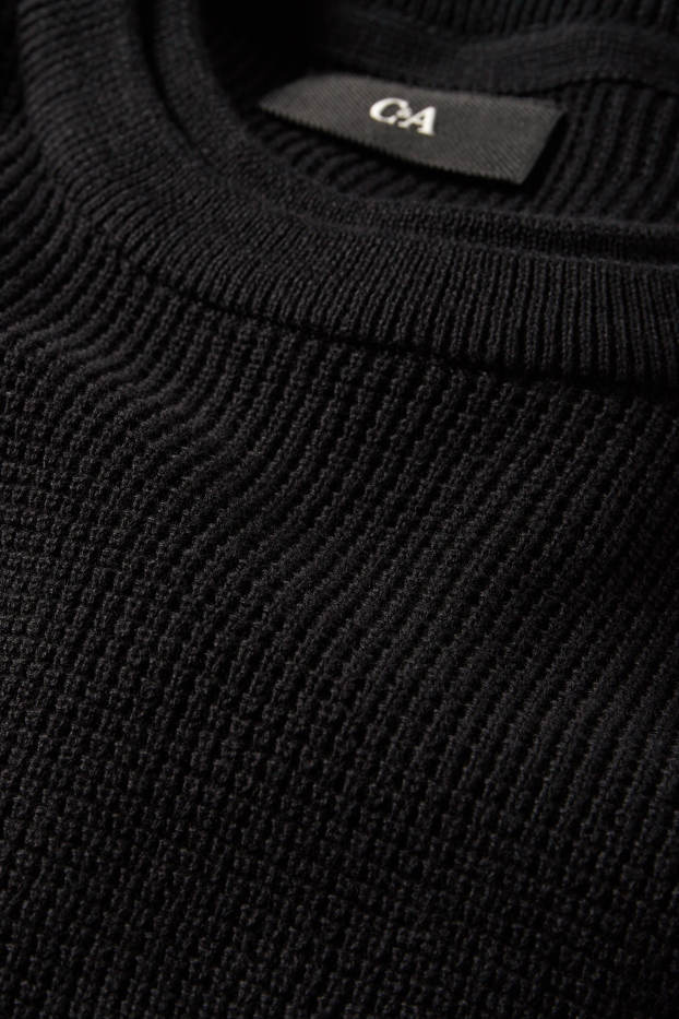 Men - Jumper - textured - black