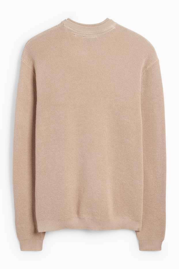 Herren - Pullover - strukturiert - beige