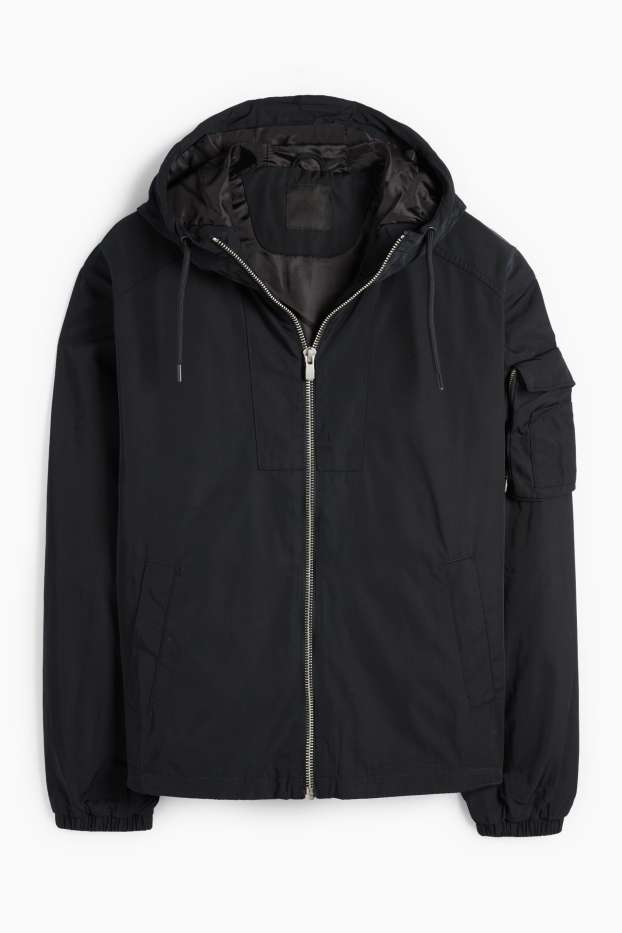 Hombre - Chaqueta con capucha - negro