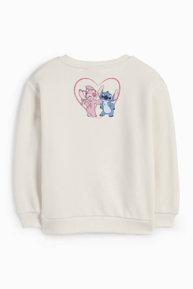 Enfants filles - Lilo & Stitch - sweat - blanc crème