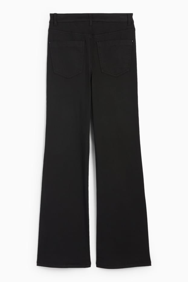 Women - Cloth trousers - high waist - recycled - black