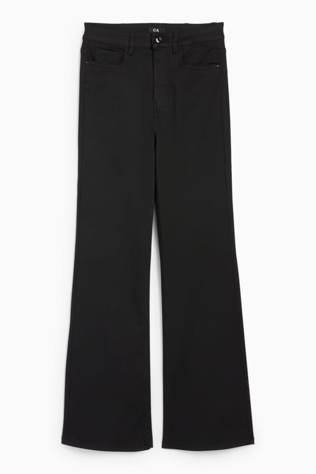 Women - Cloth trousers - high waist - recycled - black