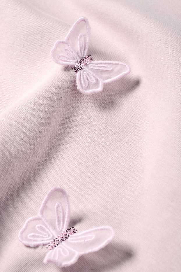 Kinder Mädchen - Schmetterling - Sweatshirt - rosa