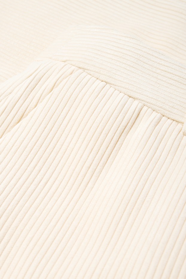 Dámské - Business kalhoty - high waist - regular fit - krémově bílá