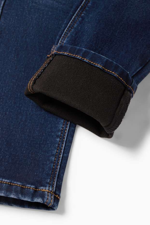 Kinder Mädchen - Skinny Jeans - Thermojeans - dunkeljeansblau