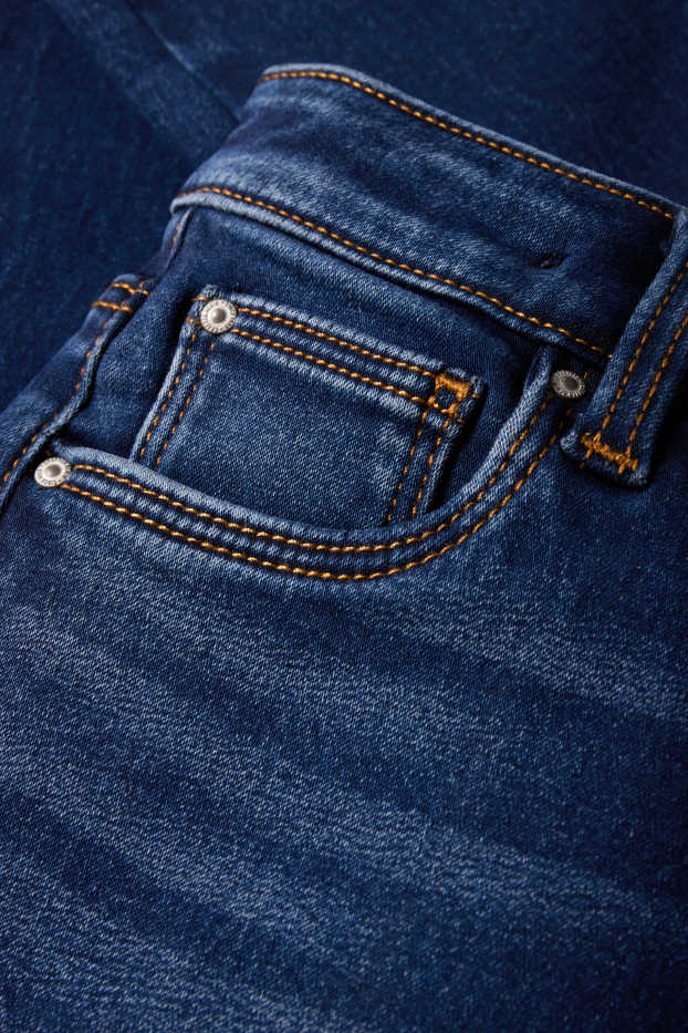 Kinder Mädchen - Skinny Jeans - Thermojeans - dunkeljeansblau
