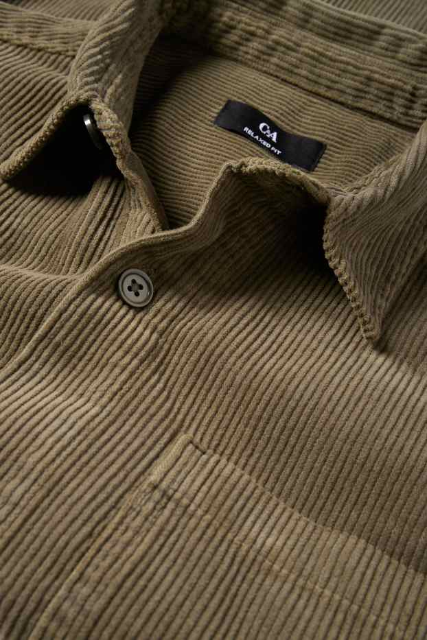 Hombre - Camisa de pana - relaxed fit - Kent - verde