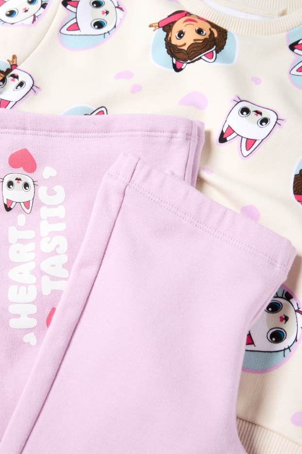 Niñas - La casa de muñecas de Gabby - conjunto - sudadera y leggings acampanados - blanco roto