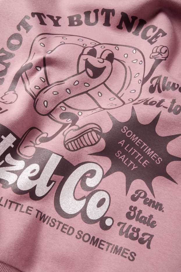 Kinderen: meisjes - Pretzel - hoodie - lichtpaars