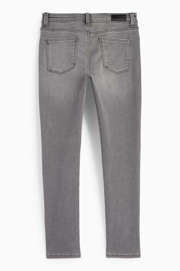 Kinder Mädchen - Skinny Jeans - Thermojeans - jeansgrau