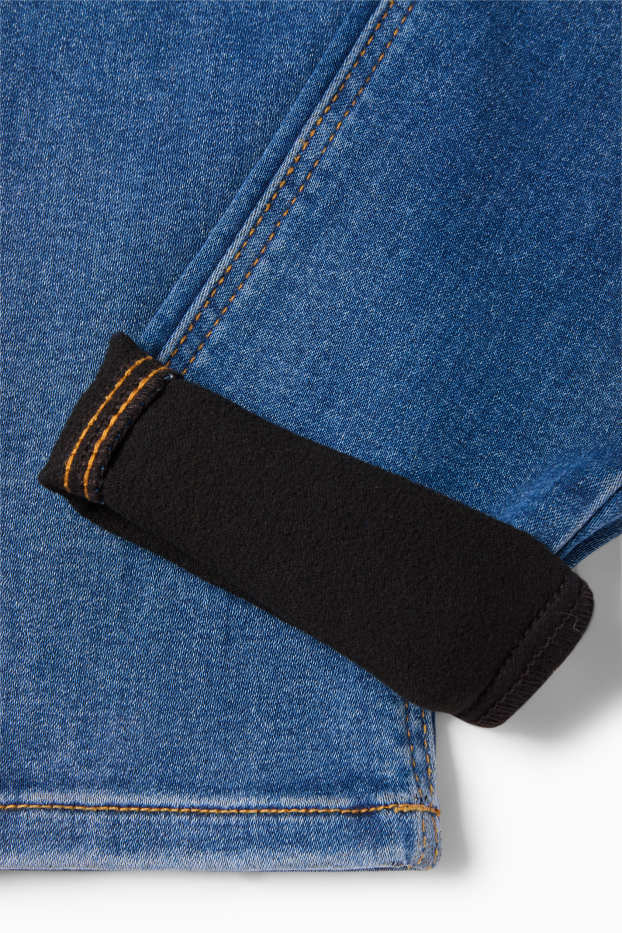 Children Girls - Skinny jeans - thermal jeans - blue denim