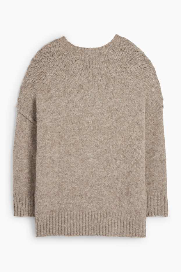 Damen - Pullover - beige