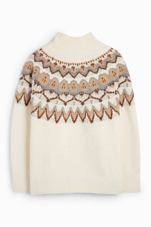 Mujer - Jersey - estampado - blanco roto