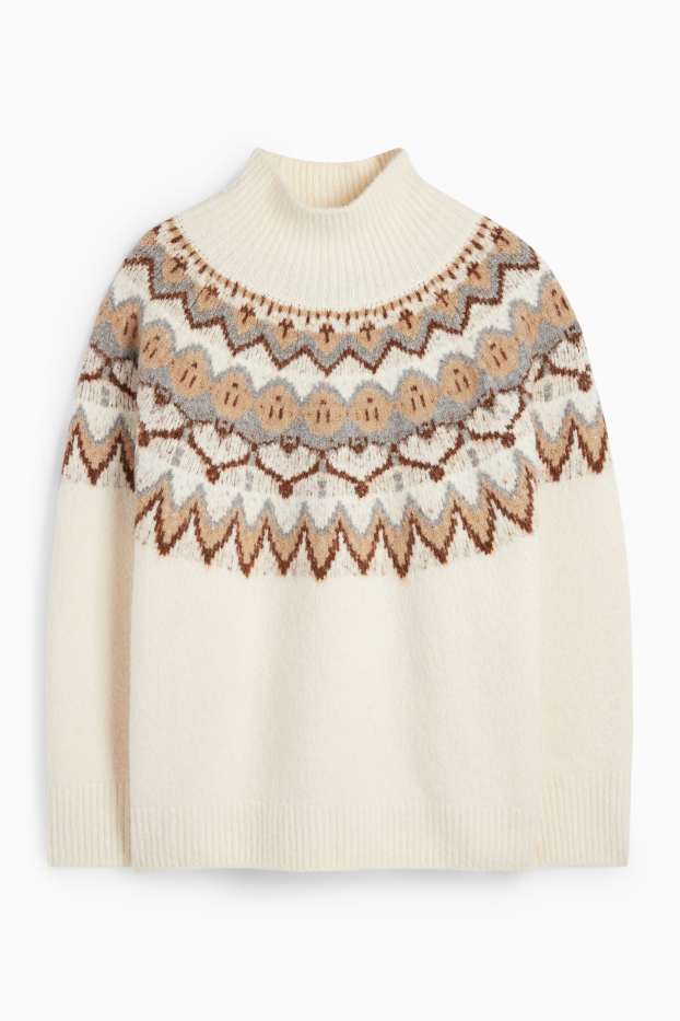 Mujer - Jersey - estampado - blanco roto