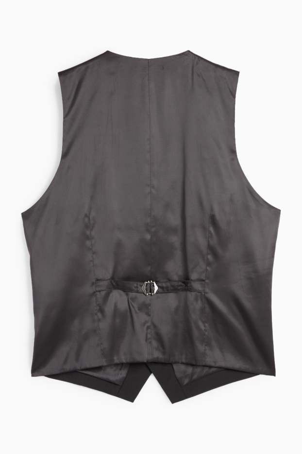 Pánské - Vesta - regular fit - Flex - vlněná směs - černá