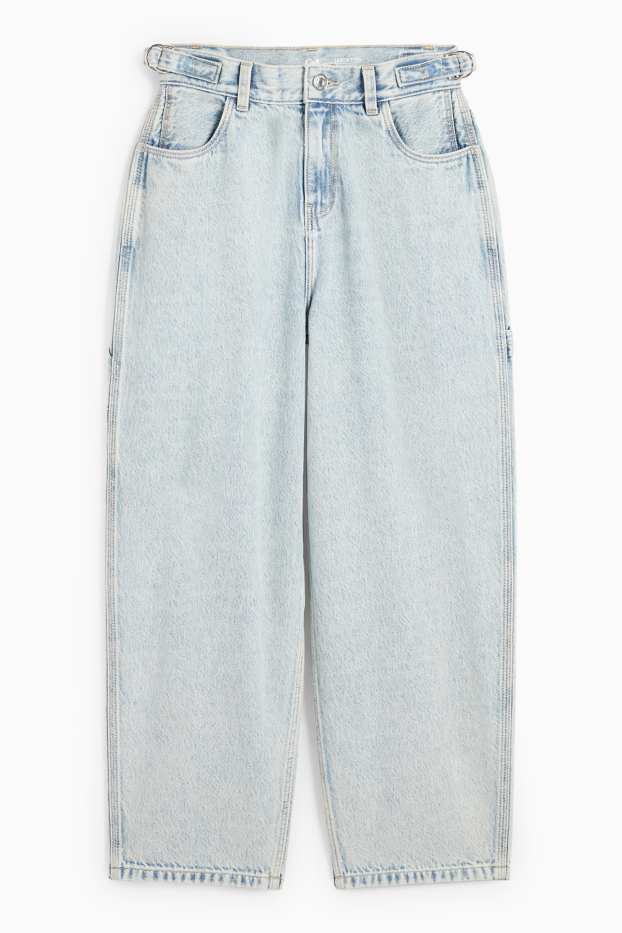 Děti - dívky - Balloon jeans - džíny - světle modré