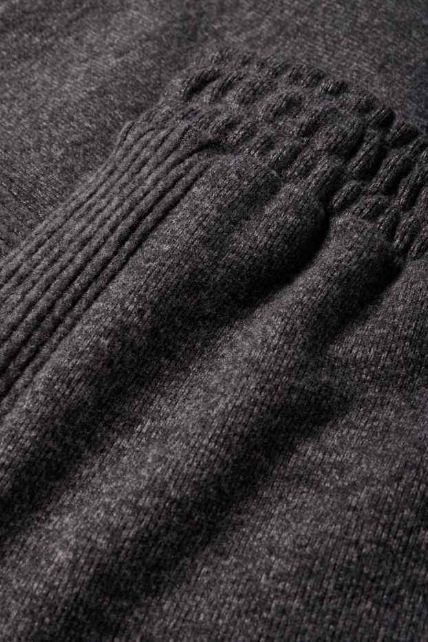 Femmes - Pantalon de jogging en maille - gris foncé