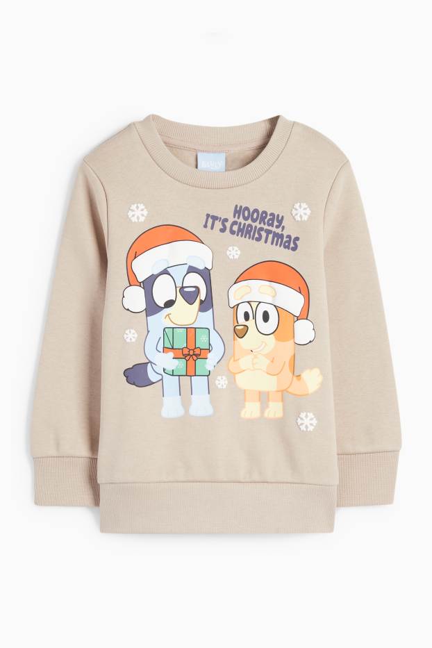 Bambini - Bluey - felpa natalizia - beige