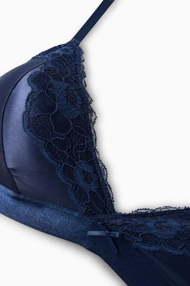 Damen - Bralette - wattiert - dunkelblau