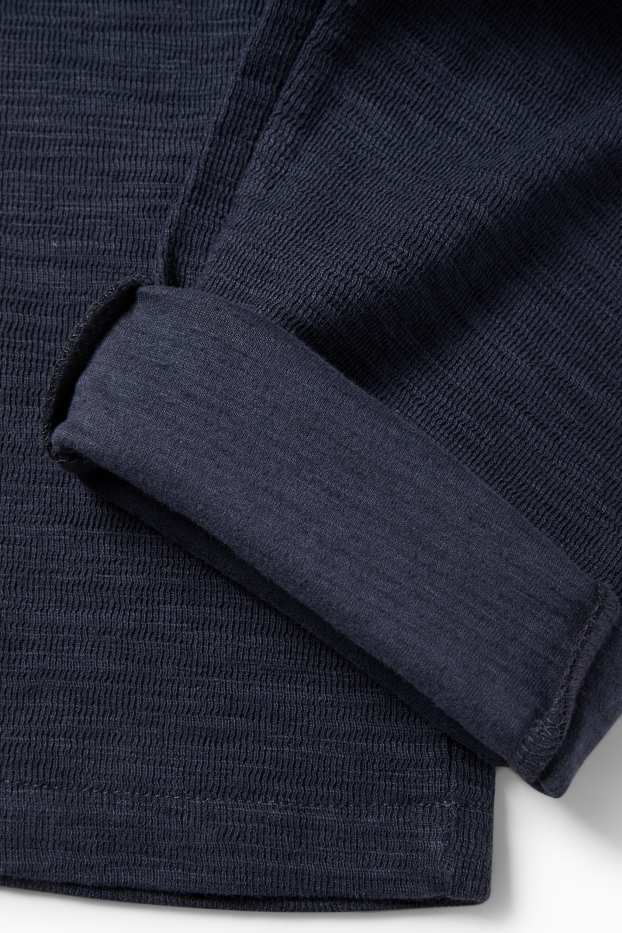 Children Boys - Joggers - textured - dark blue