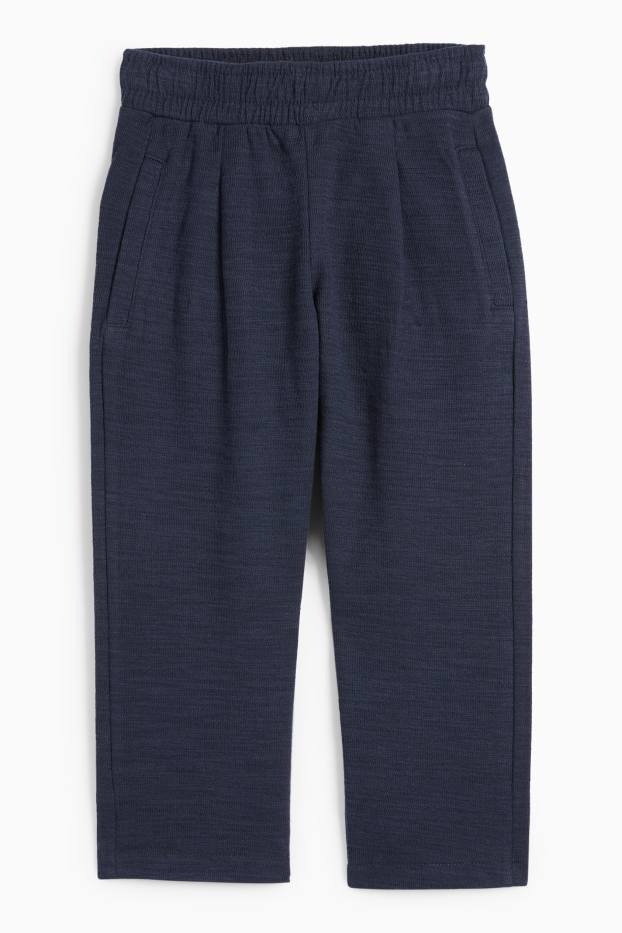 Children Boys - Joggers - textured - dark blue