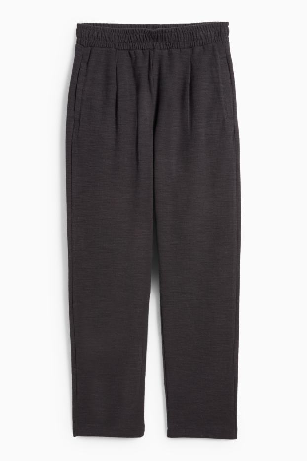 Children Boys - Joggers - textured - black